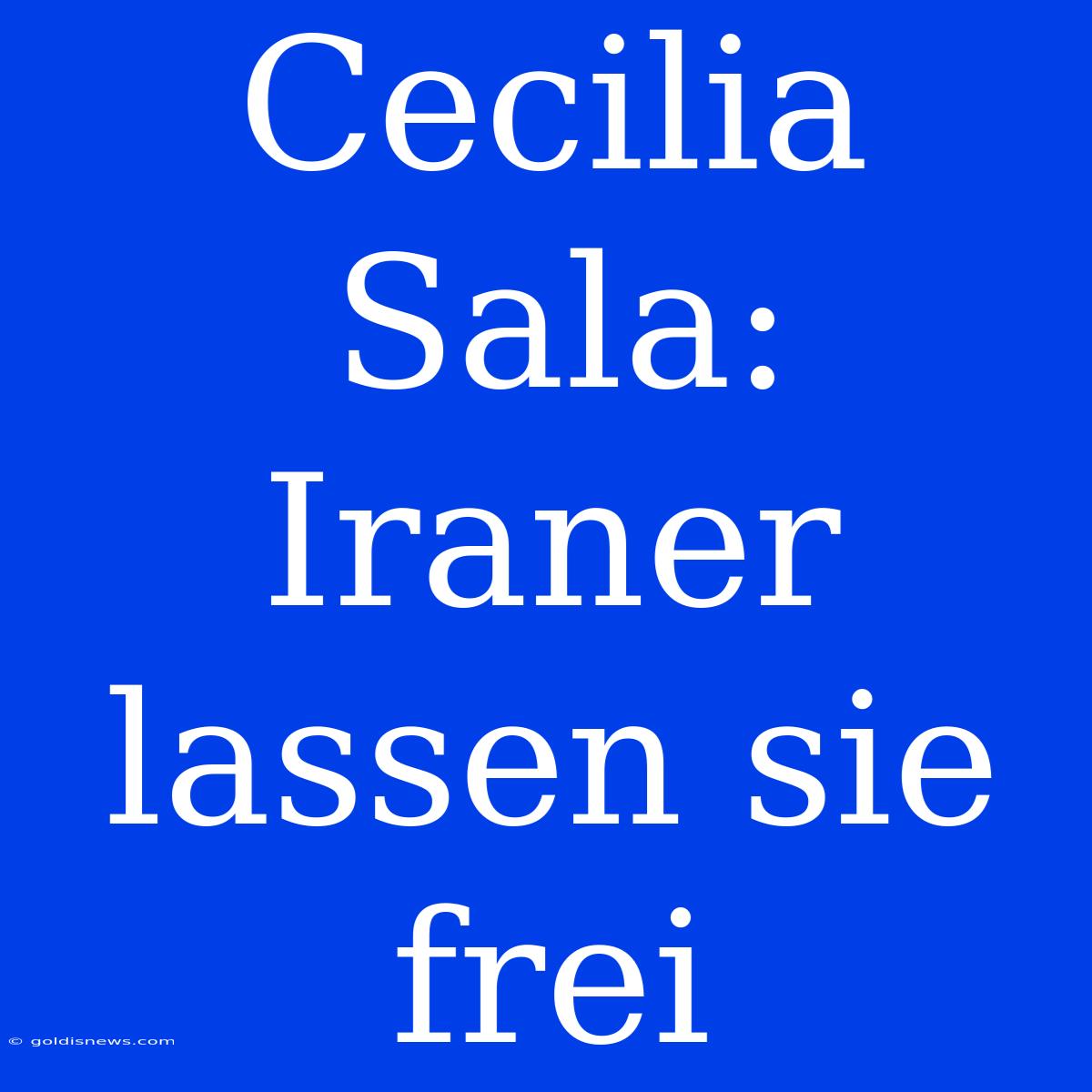 Cecilia Sala:  Iraner Lassen Sie Frei