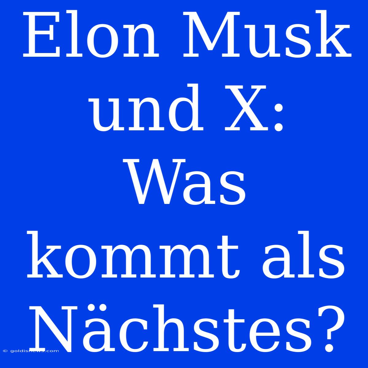 Elon Musk Und X:  Was Kommt Als Nächstes?