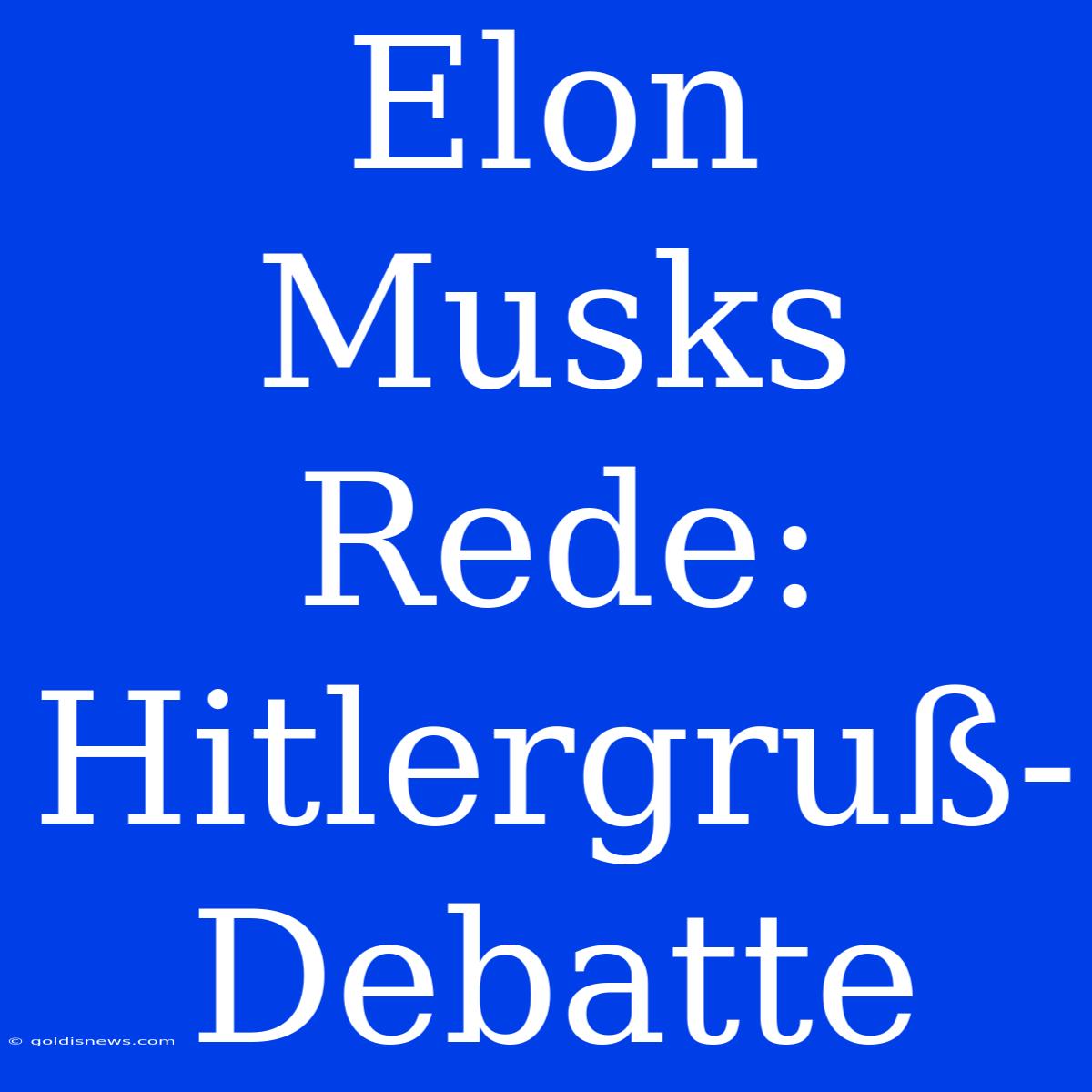 Elon Musks Rede: Hitlergruß-Debatte