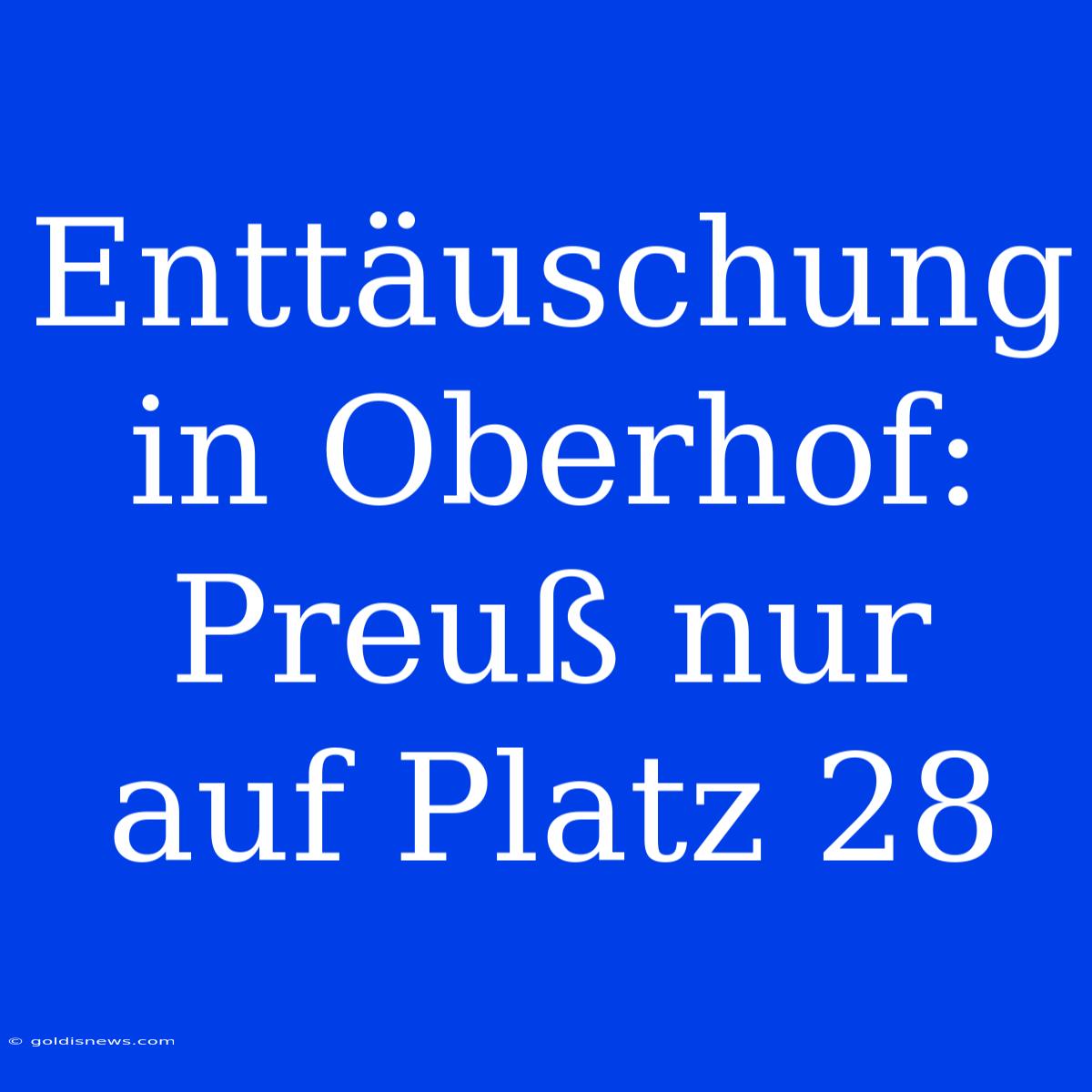 Enttäuschung In Oberhof: Preuß Nur Auf Platz 28