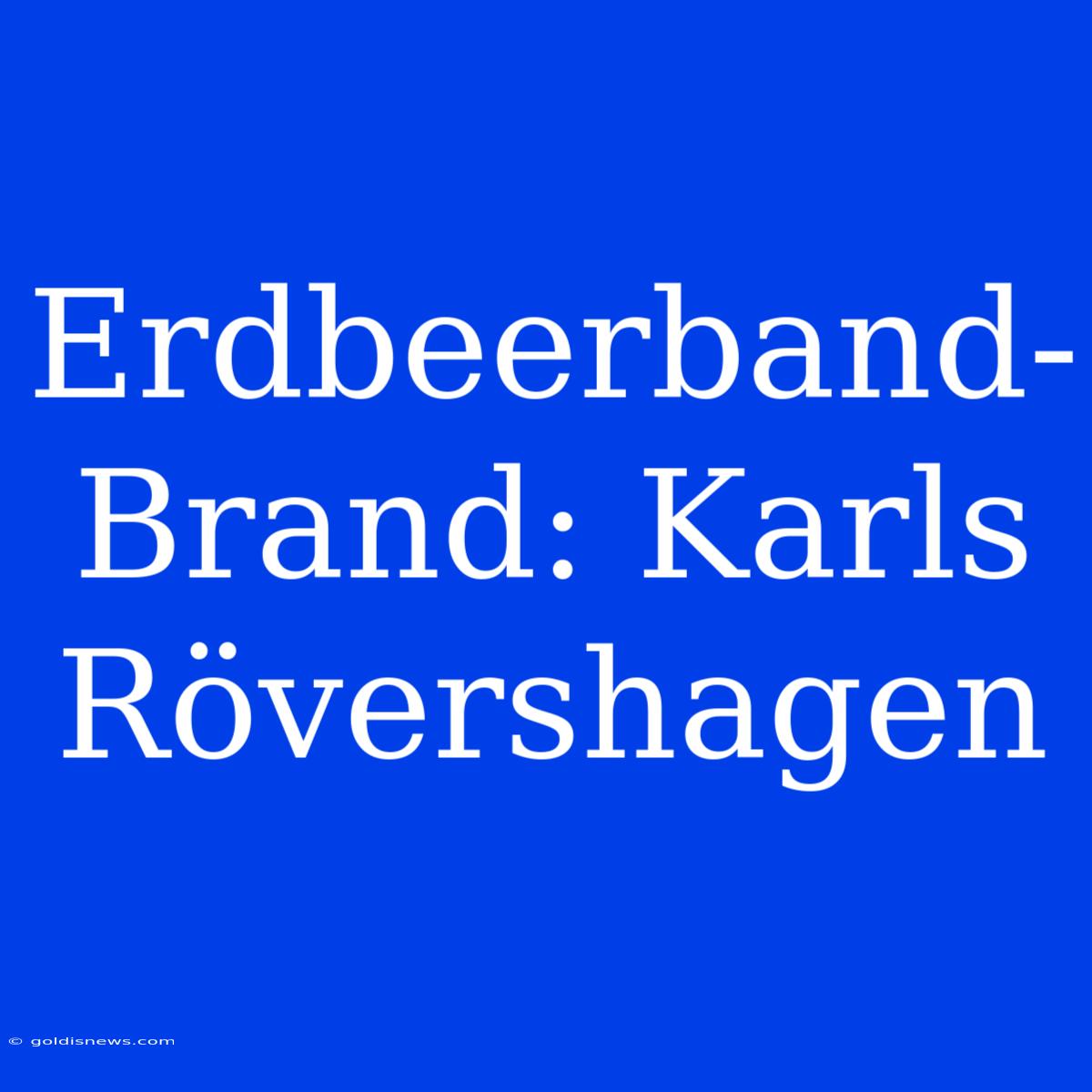 Erdbeerband-Brand: Karls Rövershagen