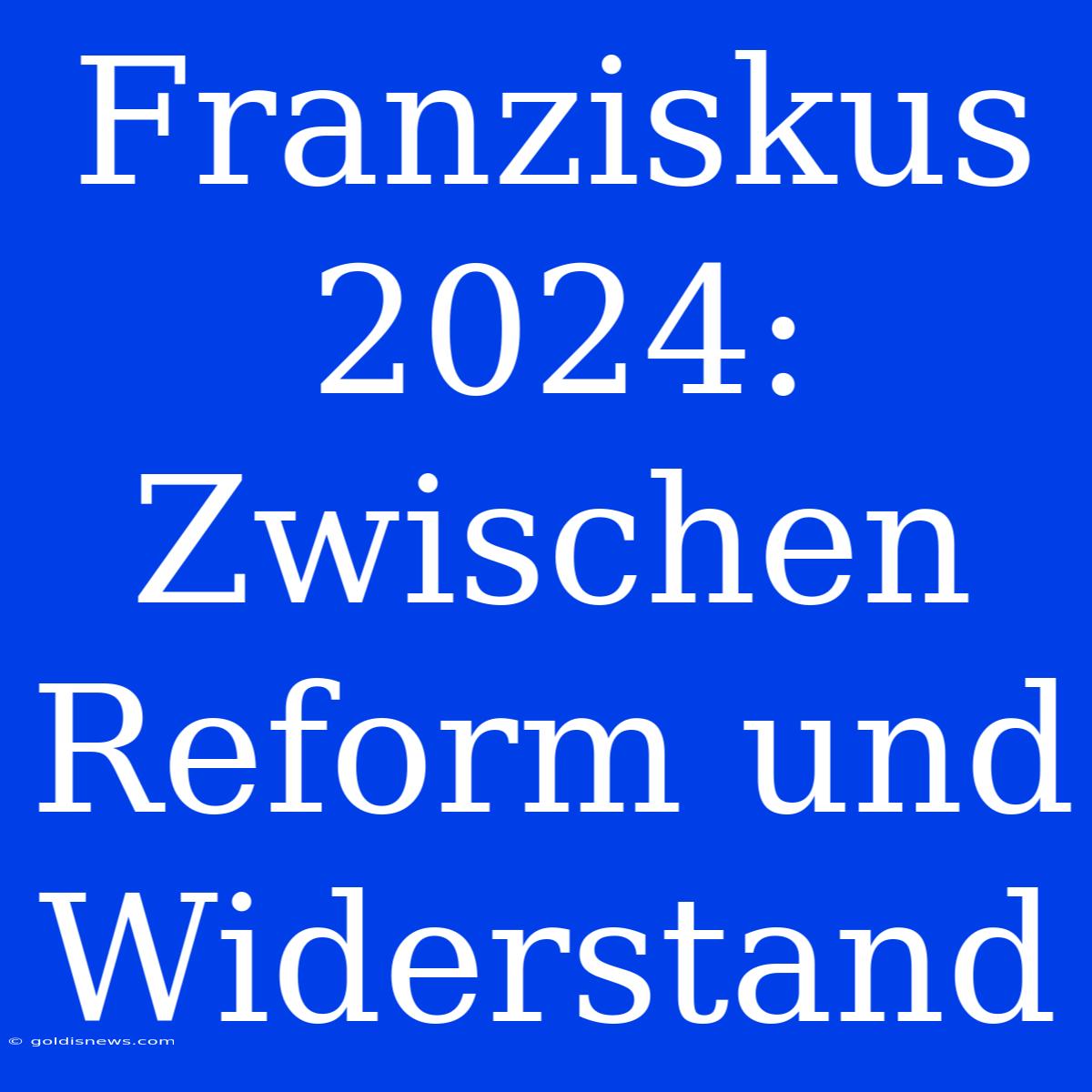 Franziskus 2024: Zwischen Reform Und Widerstand