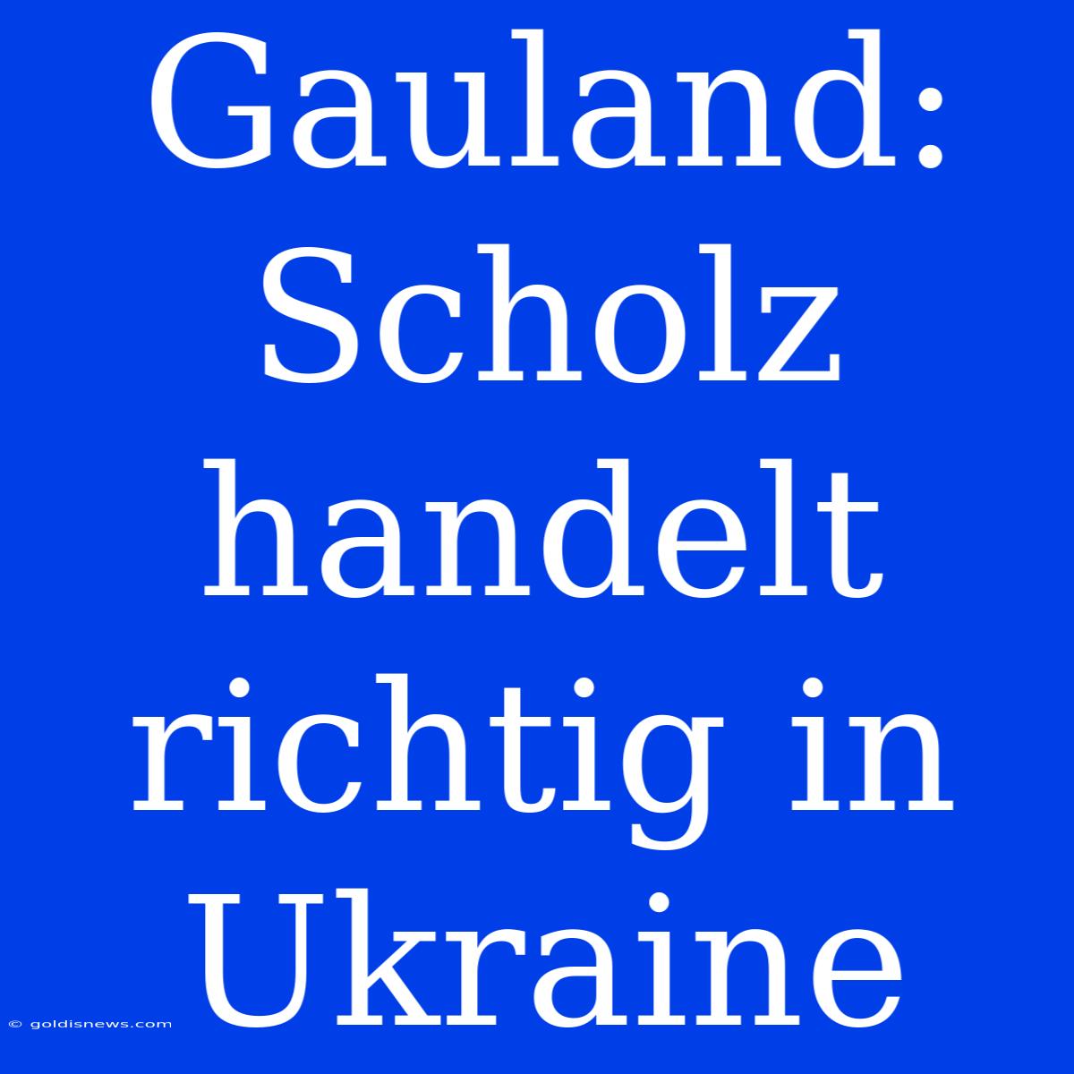 Gauland: Scholz Handelt Richtig In Ukraine