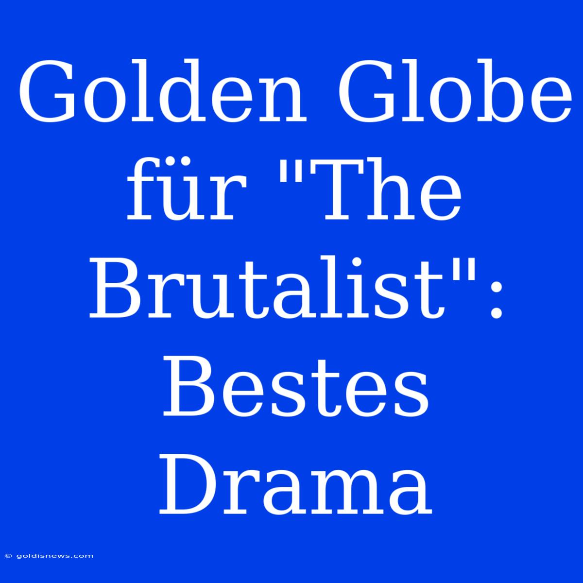 Golden Globe Für 