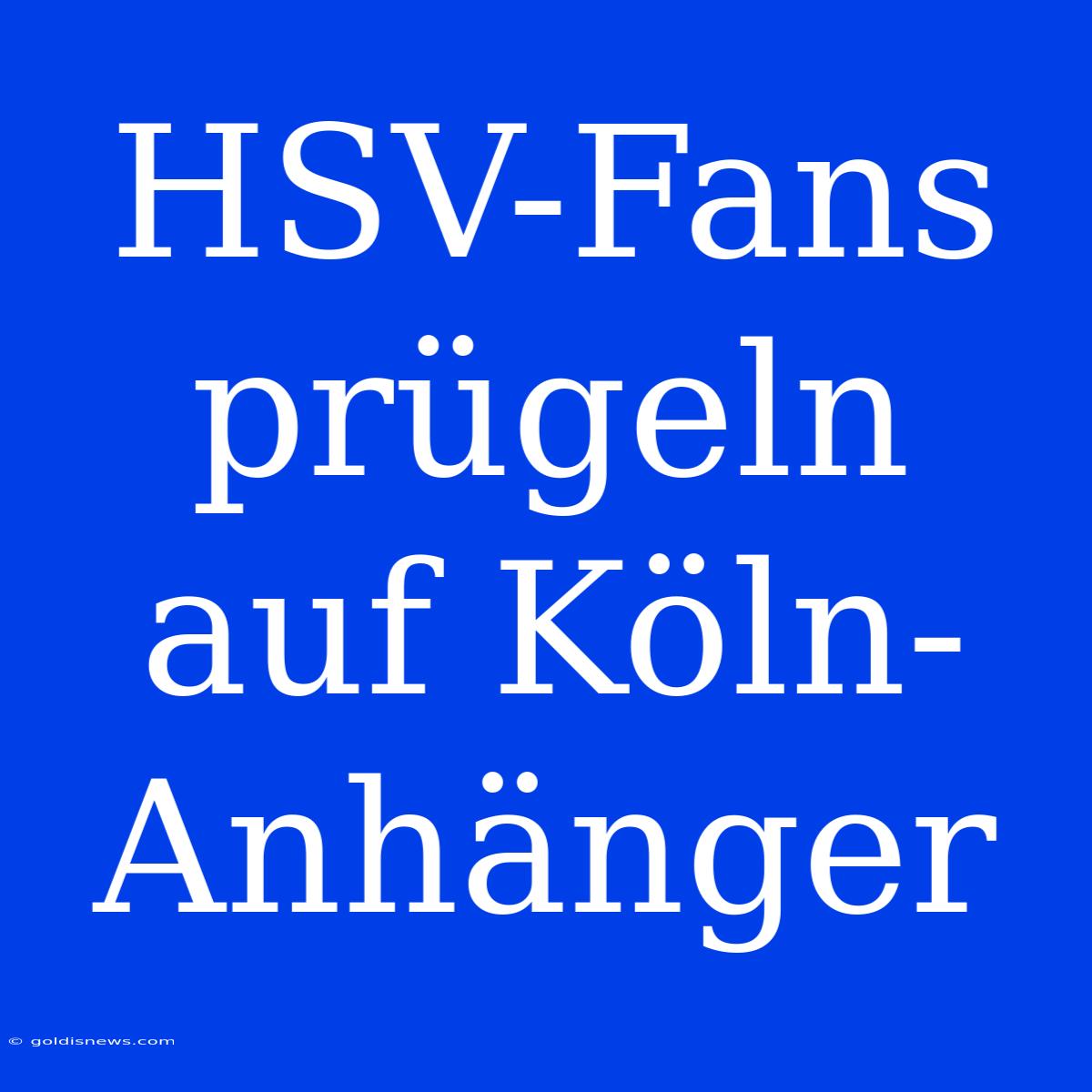 HSV-Fans Prügeln Auf Köln-Anhänger