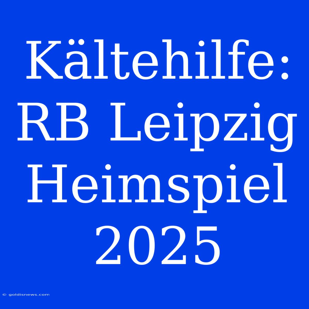 Kältehilfe: RB Leipzig Heimspiel 2025