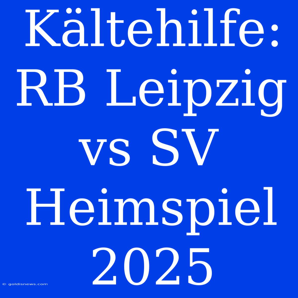 Kältehilfe: RB Leipzig Vs SV Heimspiel 2025