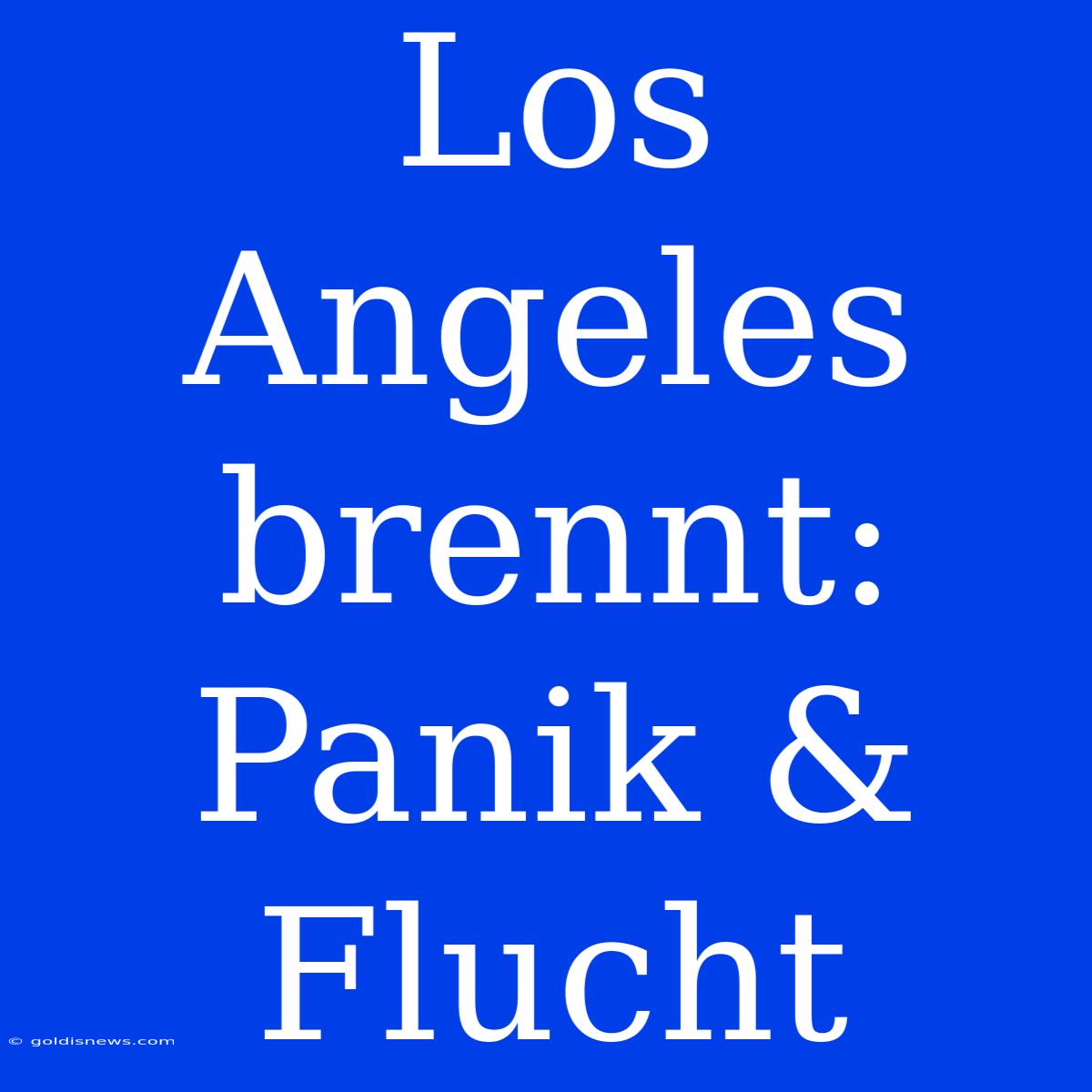 Los Angeles Brennt: Panik & Flucht