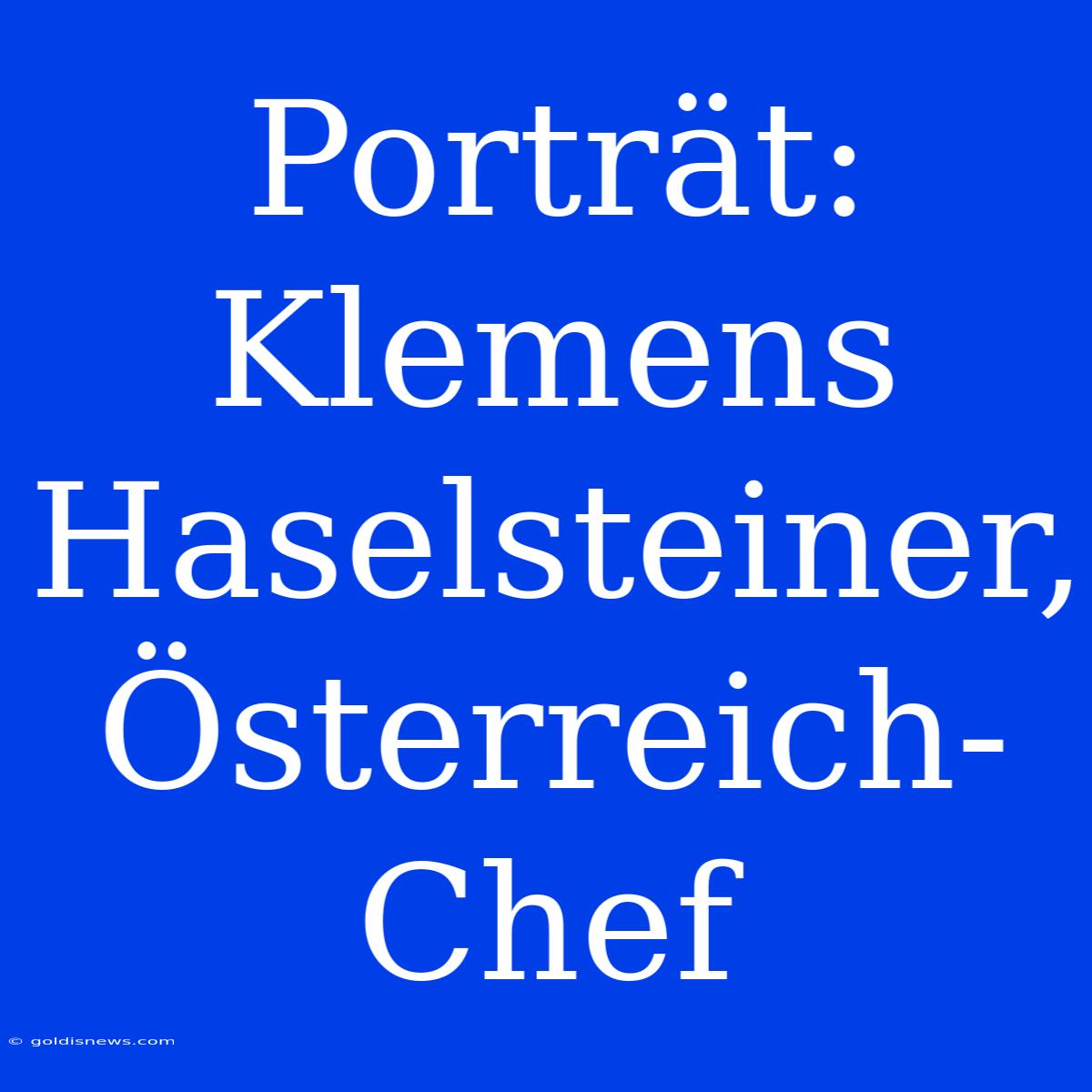 Porträt: Klemens Haselsteiner, Österreich-Chef