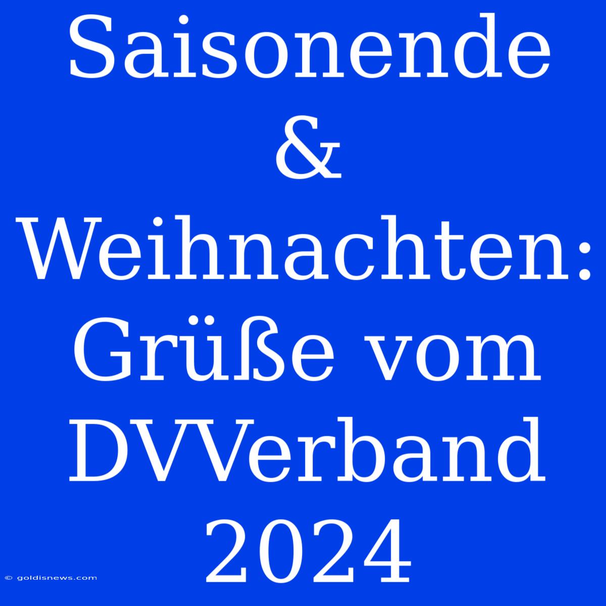 Saisonende & Weihnachten: Grüße Vom DVVerband 2024