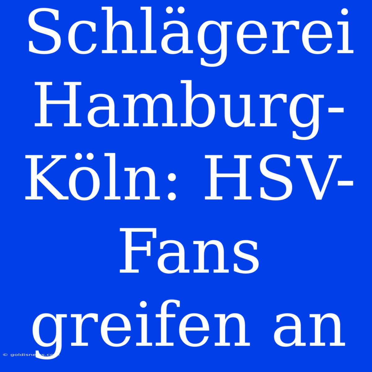 Schlägerei Hamburg-Köln: HSV-Fans Greifen An