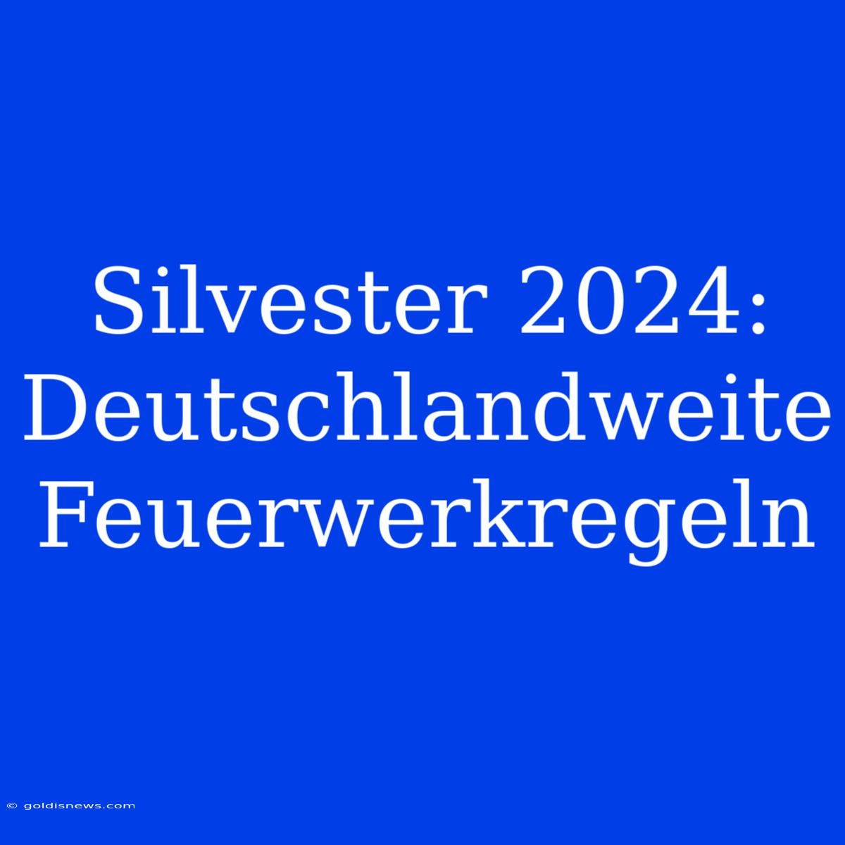 Silvester 2024:  Deutschlandweite Feuerwerkregeln