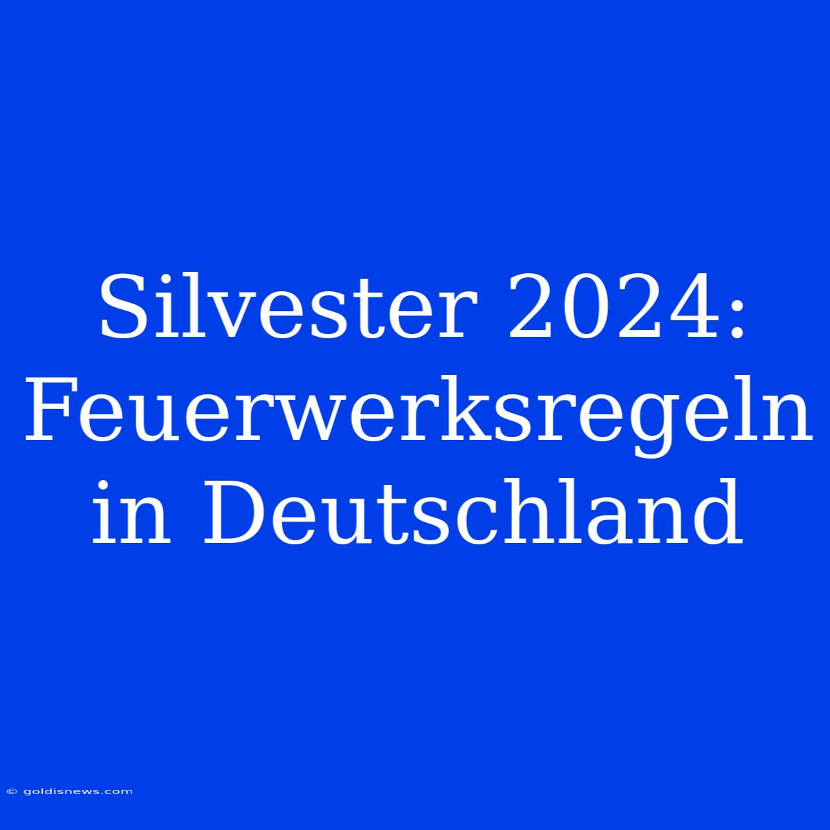 Silvester 2024: Feuerwerksregeln In Deutschland