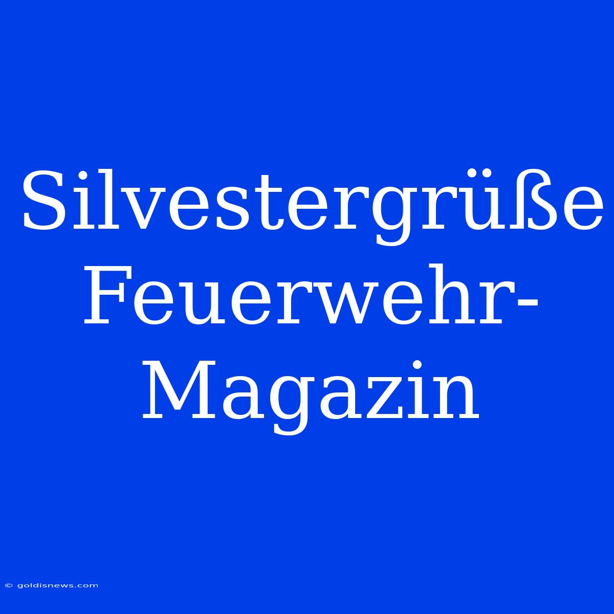 Silvestergrüße Feuerwehr-Magazin