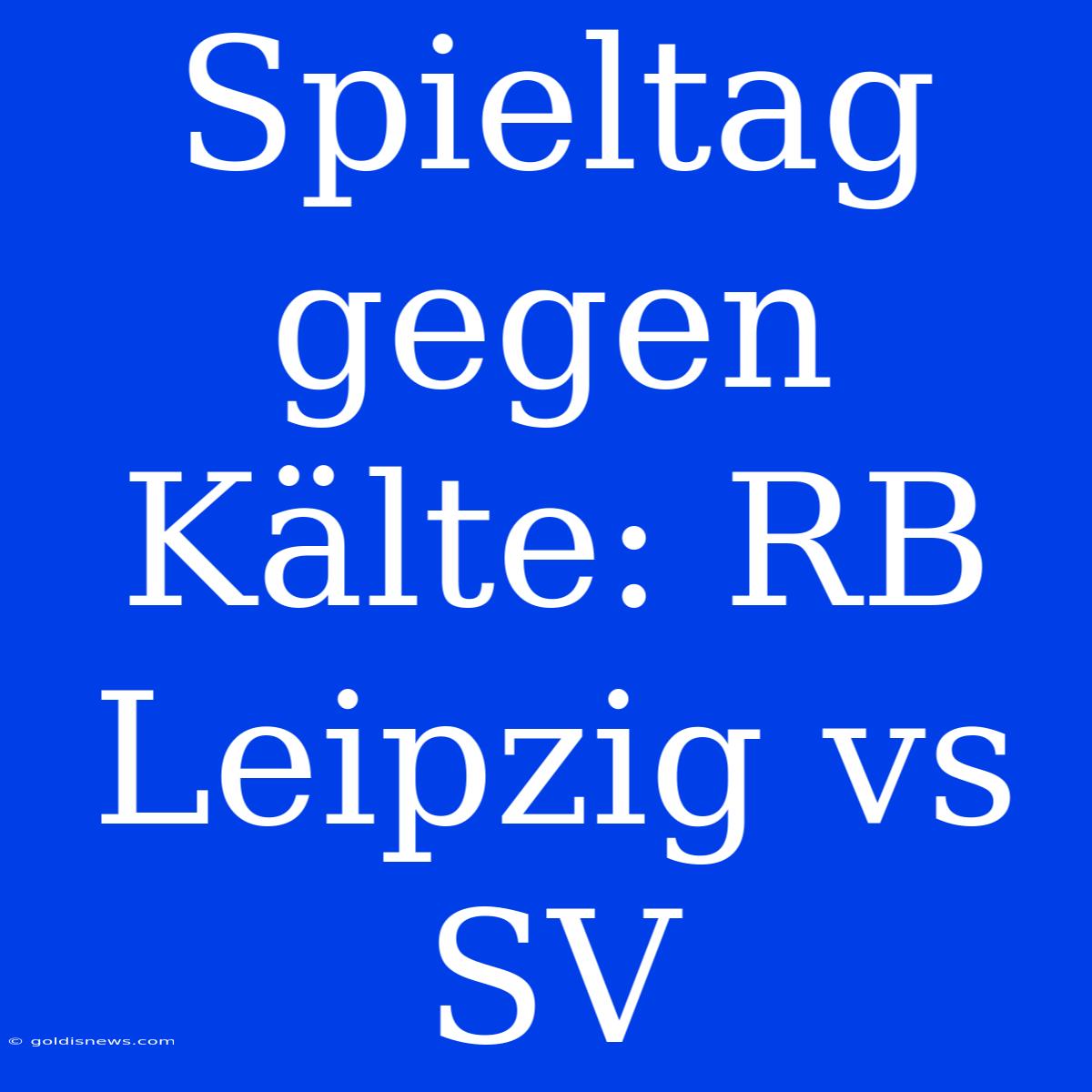 Spieltag Gegen Kälte: RB Leipzig Vs SV