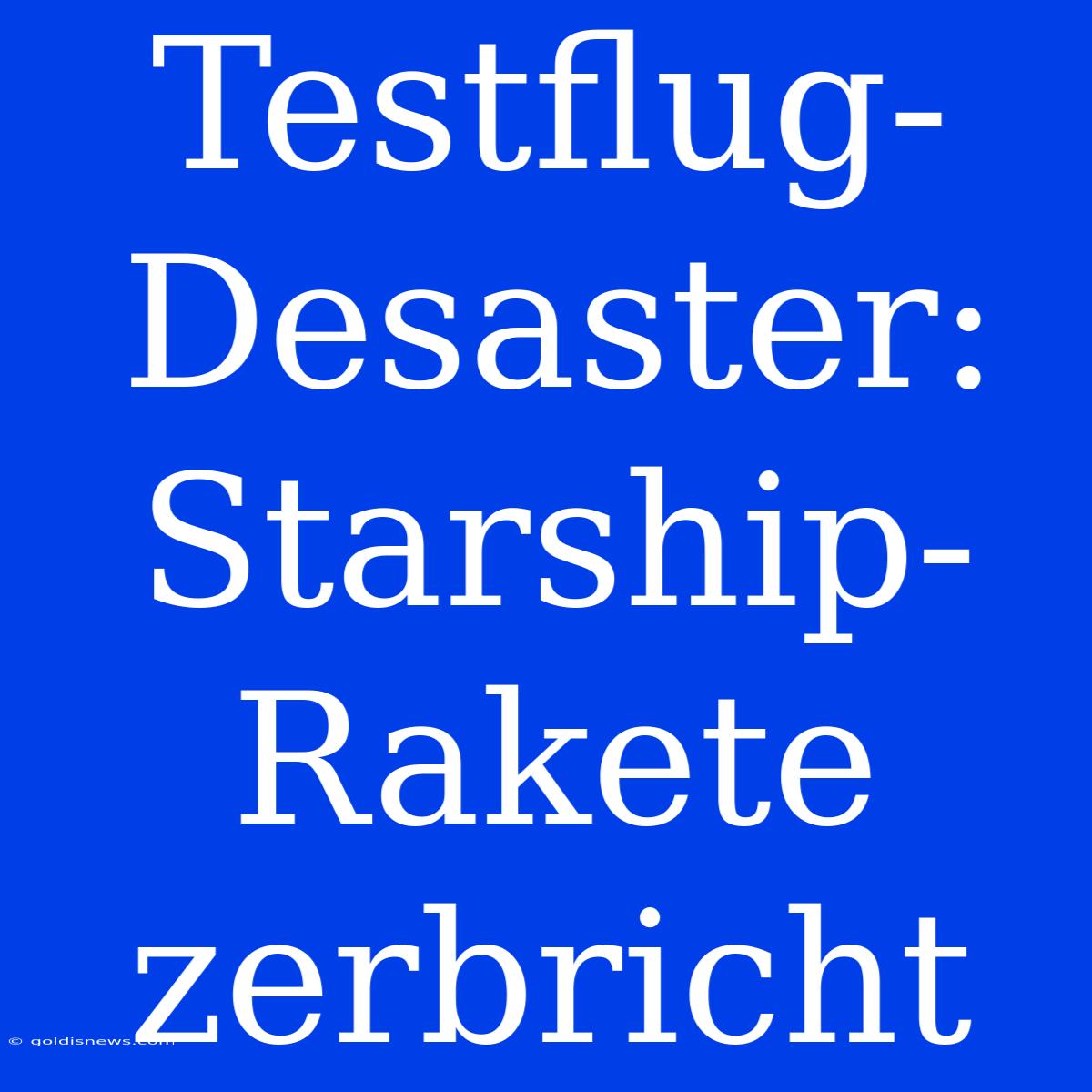 Testflug-Desaster: Starship-Rakete Zerbricht