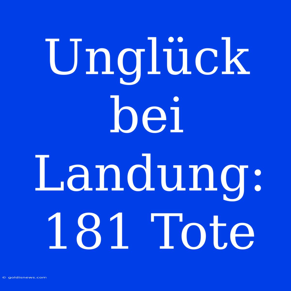 Unglück Bei Landung: 181 Tote