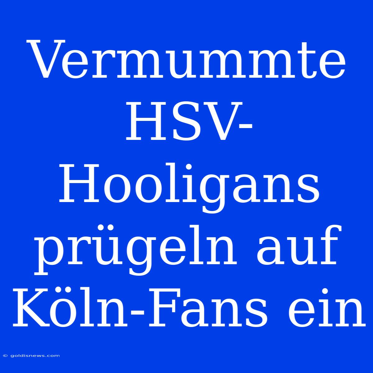 Vermummte HSV-Hooligans Prügeln Auf Köln-Fans Ein