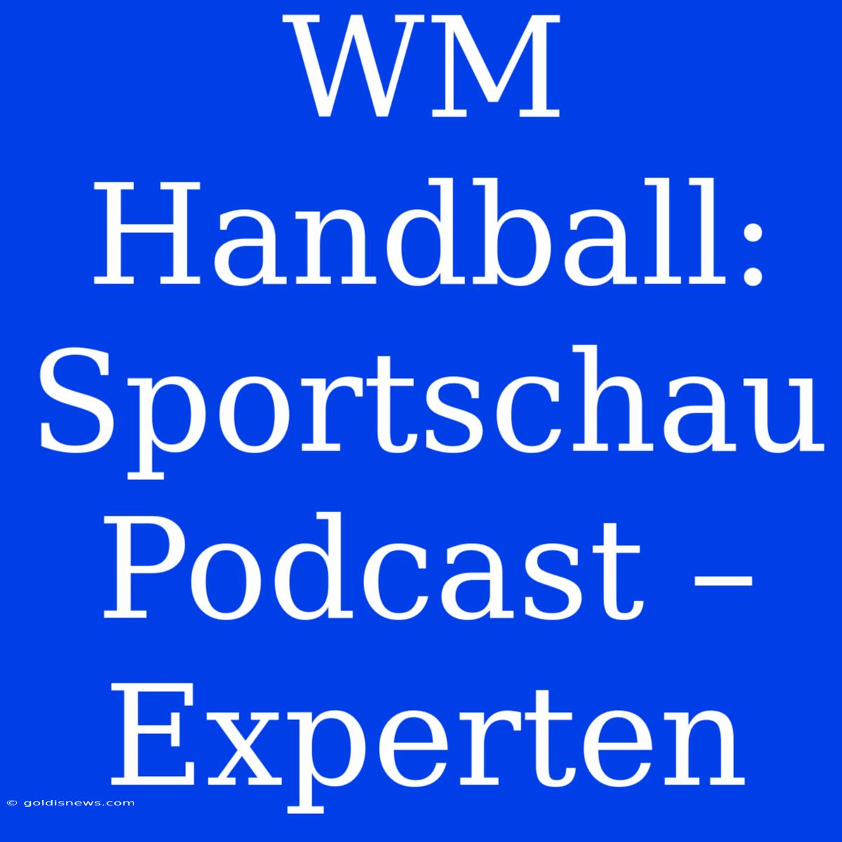 WM Handball:  Sportschau Podcast – Experten