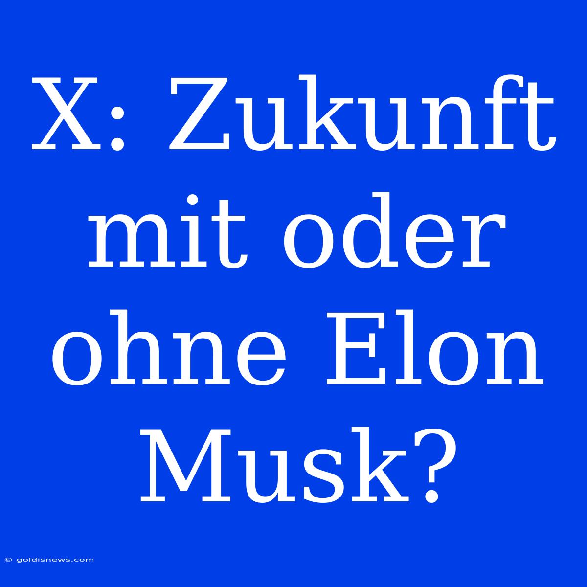 X: Zukunft Mit Oder Ohne Elon Musk?